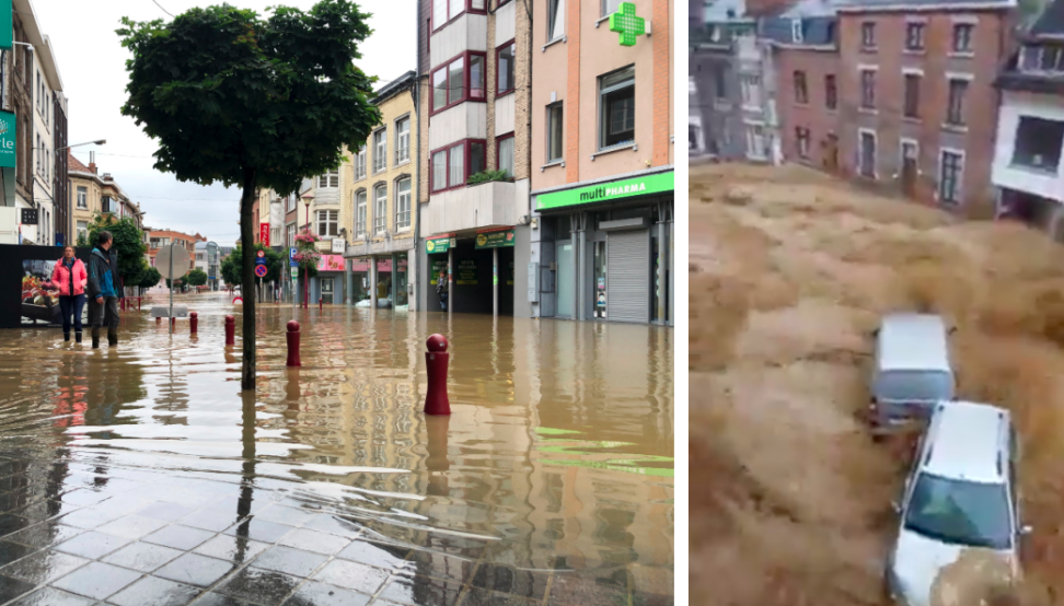 Klimat, Naturkatastrof, översvämning, Belgien